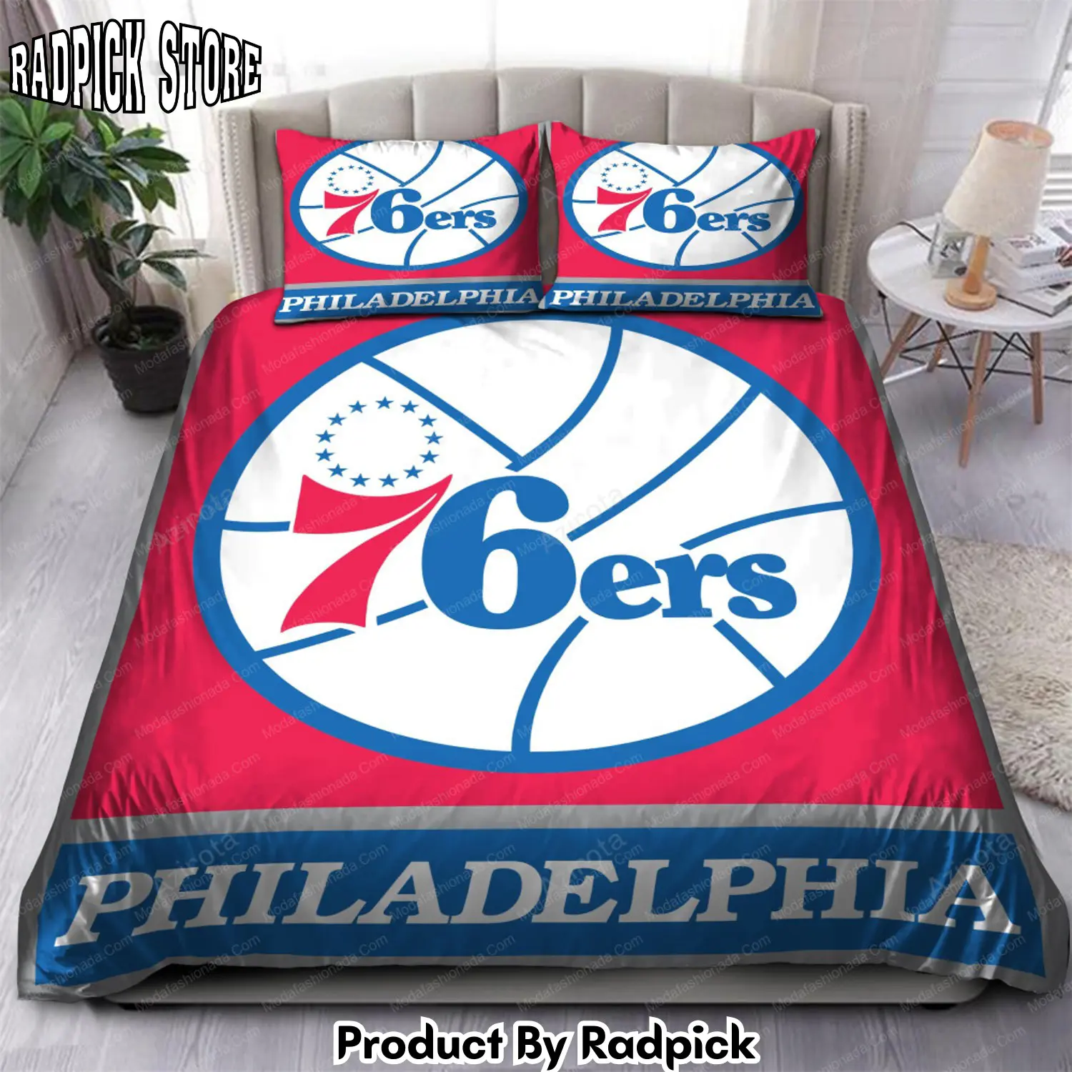 Radpick philadelphia 76ers logo 112 bedding sets rp3279015